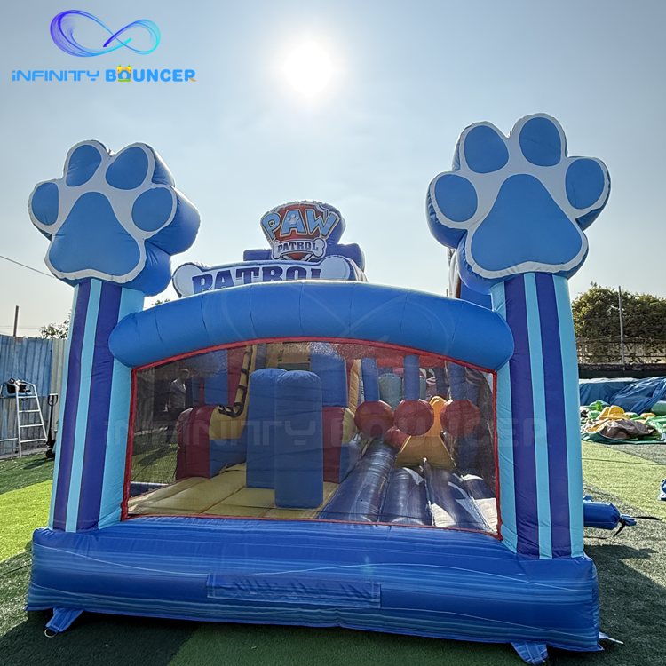 Paw Patrol 4-in-1 Inflatable Obstacle Course | Slide & Bounce | Infinity Bouncer