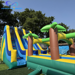 Large Jungle Theme Inflatable Water Slide | Parks & Rental Use | Infinity Bouncer