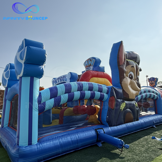 Paw Patrol 4-in-1 Inflatable Obstacle Course | Slide & Bounce | Infinity Bouncer