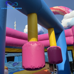 Rainbow Unicorn 4-in-1 Inflatable Bouncer | Slide & Obstacles | Infinity Bouncer