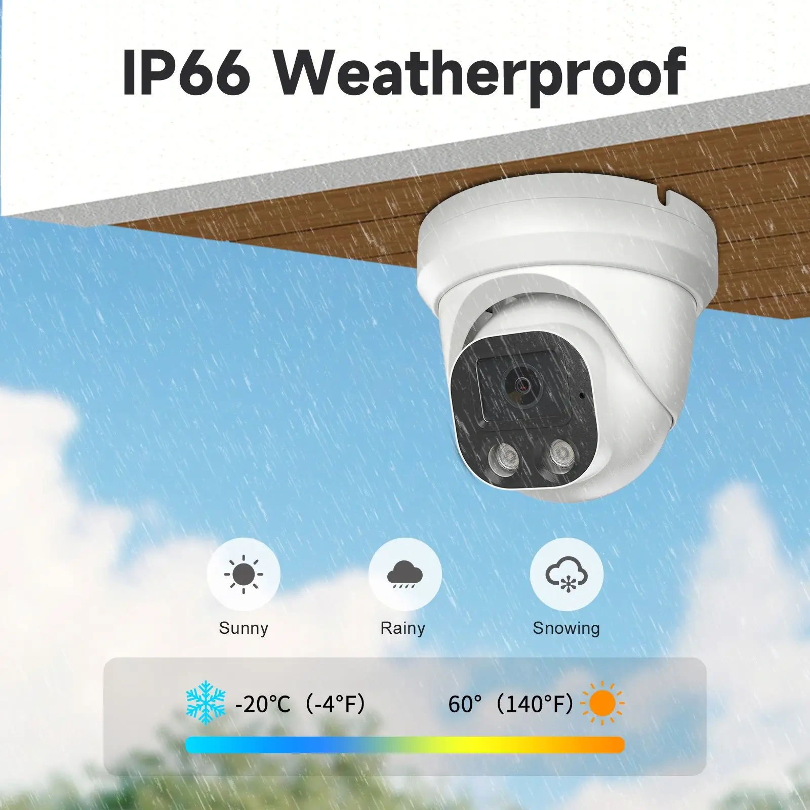 OEM 5MP Outdoor Security Camera Smart color night vision POE Camera Built in mic Human Detection Full metal Housing Camera CCTV