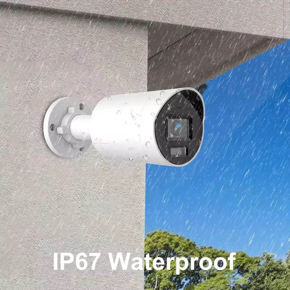HK OEM 4K 8MP IP Camera Security Bullet POE Outdoor Camera VCA Human/Vehicle Detection IR&Color Dual-Light Alarm WDR H.265+ IP67