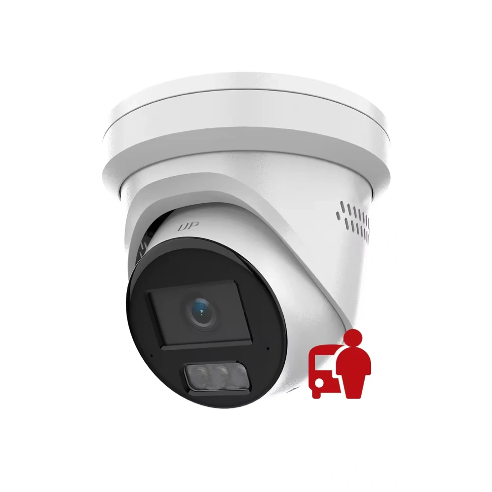 HK OEM 8MP POE IP Camera  Turret POE Outdoor Security Camera CCTV F1.0 VCA MD 2.0 IR&Color Dual-Light Alarm 130db WDR H.265+ IP