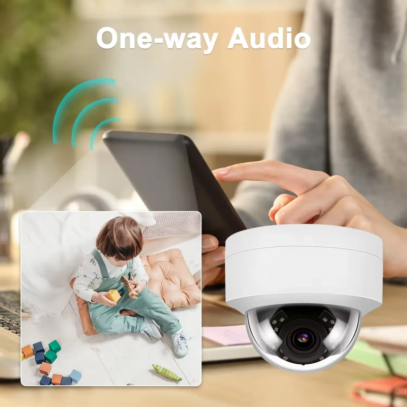 8Mp IP Dome Camera built in Audio 98ft IR distance IP66 Outdoor POE Camera RU Fast Shipping