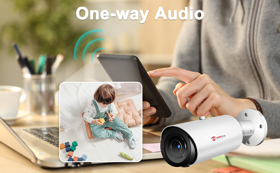 Anpviz 8MP Turret Camera 3X Zoom Camera Support Human Vehicle Detection 30M IR Distance Built in Mic H.265 IP66