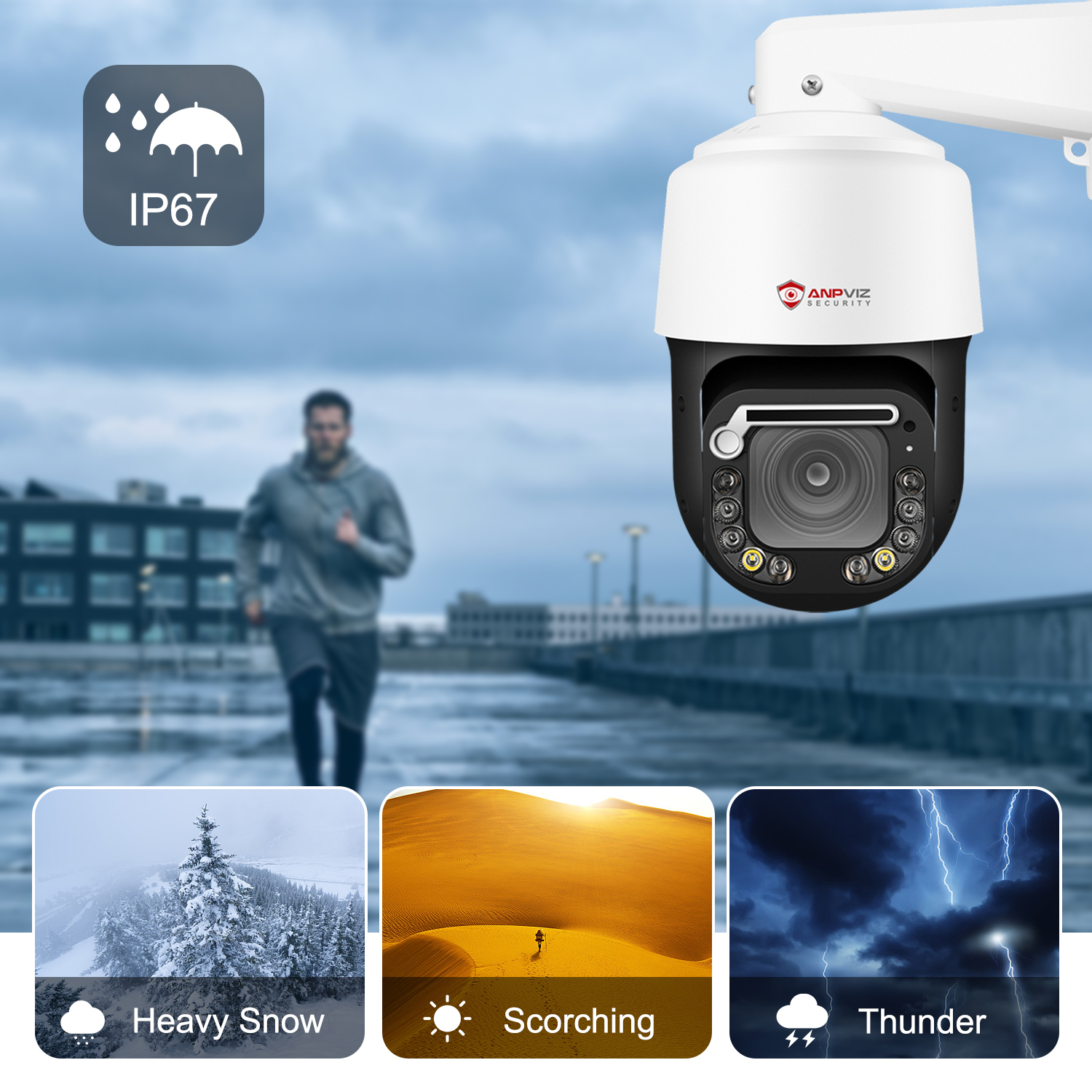 Anpviz 8MP POE Camera Auto Tracking Camera security Sound Light