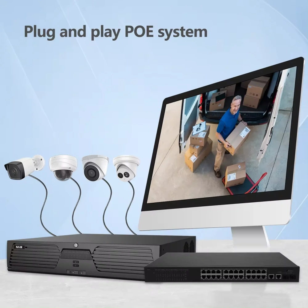 HK OEM 12MP 64CH NVR H265+ 16SATA interface Max 160TB capacity AI Motion Detection 4K video output Enterprise NVR