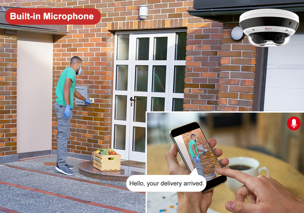 Anpviz 4MP Multiple lens camera 20MP 360° Camera Perimeter Protection IR30M Outdoor CCTV Camera