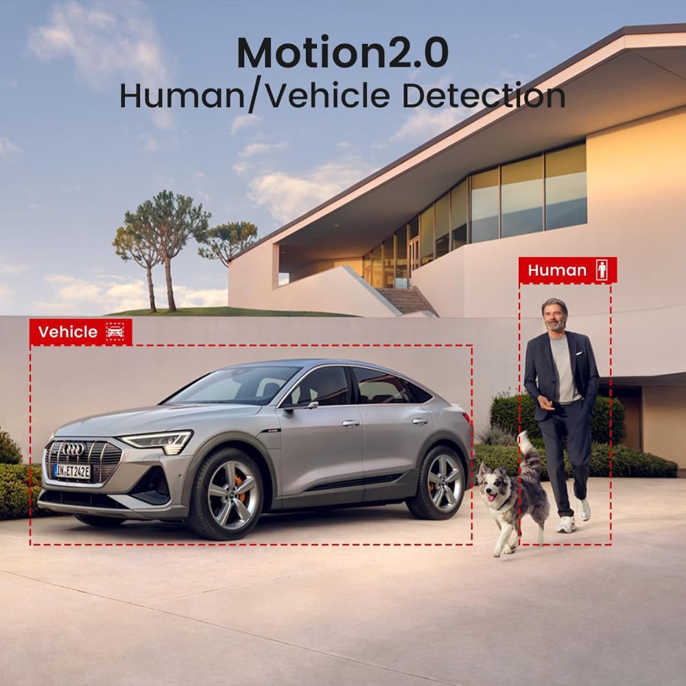 Anpviz 4K PoE Security Camera Outdoor, 8MP Smart Dual Light IP Dome Camera with Human/Vehicle Detection, 2.8mm Lens, Ture WDR, Built-in Mic, Built-in Micro, SD Card Slot