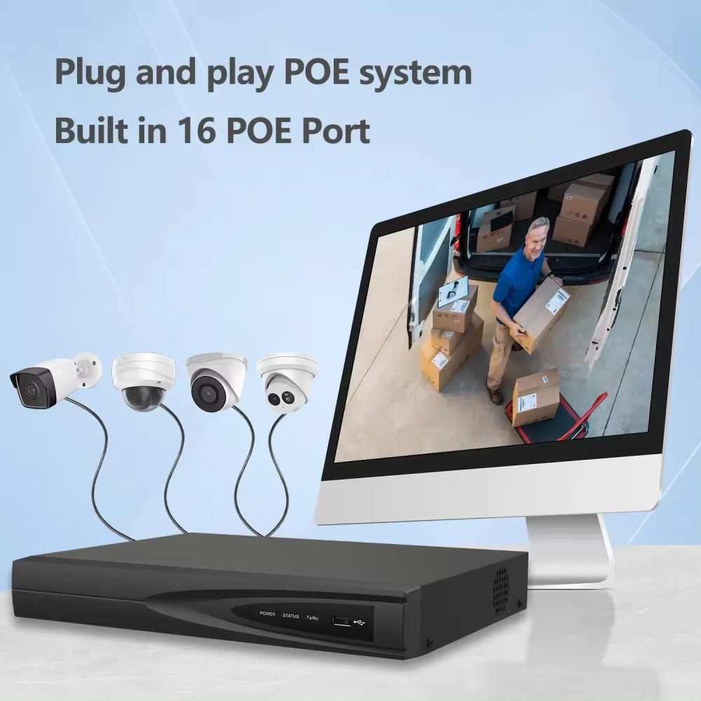 HK OEM 12MP 256CH NVR H265+ 24SATA interface Max 240TB capacity AI Motion Detection 4K video output Enterprise NVR