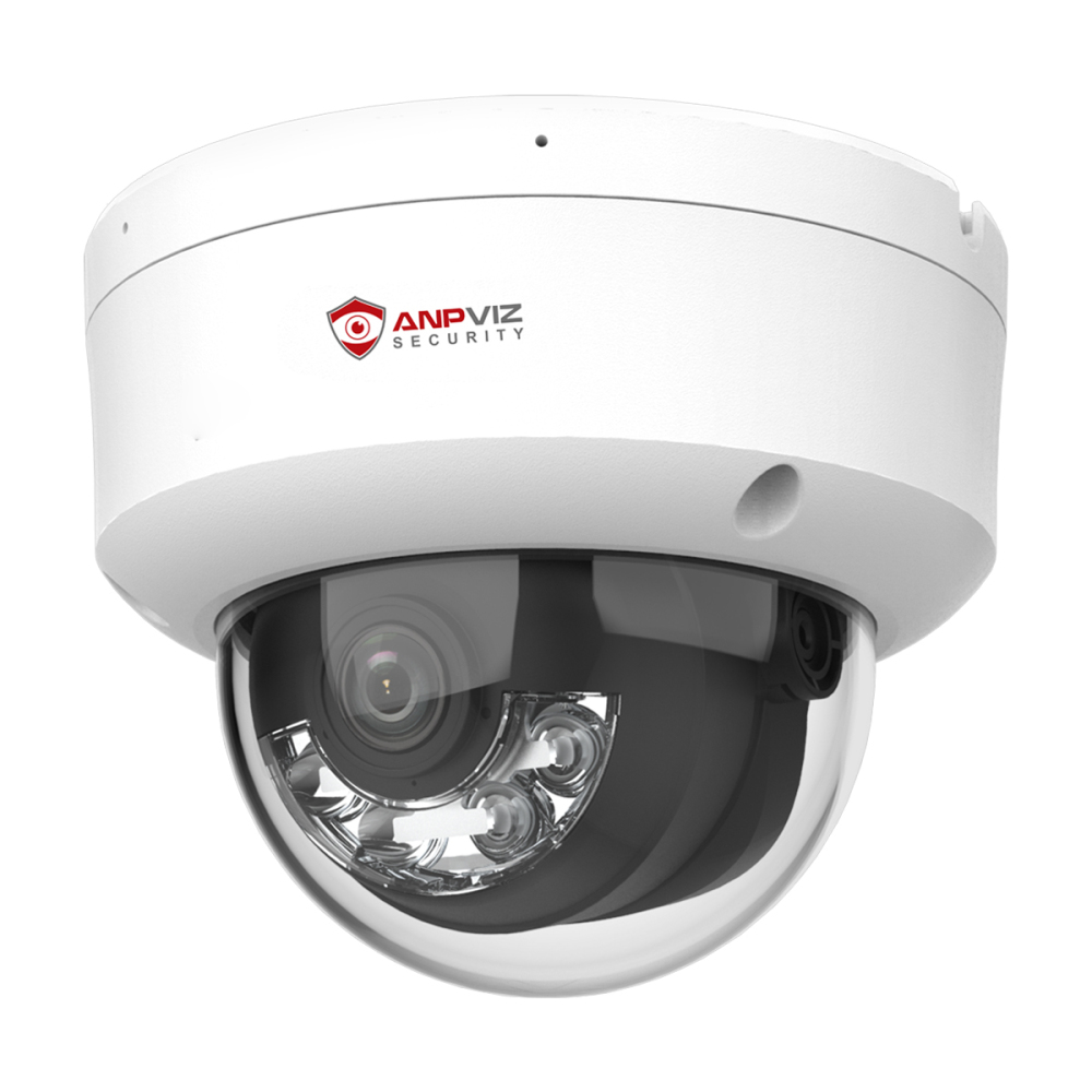 Anpviz 4K PoE Security Camera Outdoor, 8MP Smart Dual Light IP Dome Camera with Human/Vehicle Detection, 2.8mm Lens, Ture WDR, Built-in Mic, Built-in Micro, SD Card Slot