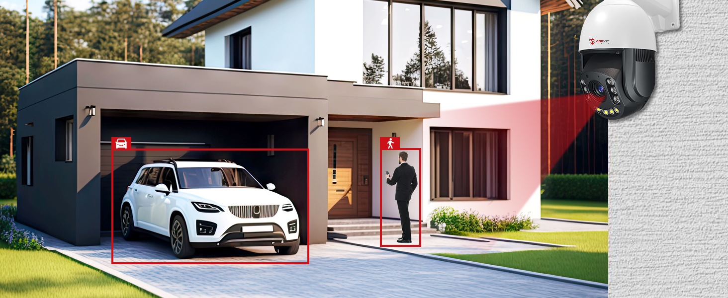 Anpviz 6MP IP Camera - Outdoor PTZ System with 20x Optical Zoom