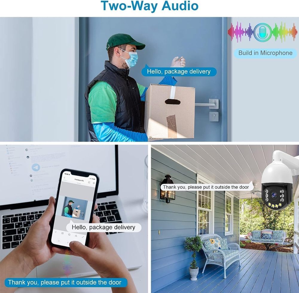 Anpviz 4K PoE PTZ Camera Outdoor, Pan Tilt 20X Optical Zoom & Human/Vehicle Detection, 8MP Speed Dome Security IP Camera with Auto-Tracking, Smart Color Night Vision, Two-Way Talk (U Series)