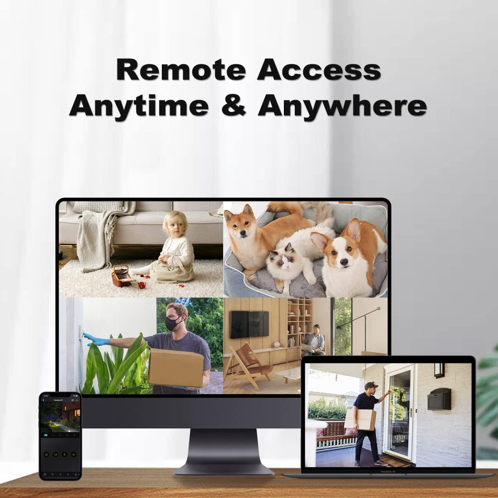Anpviz 4MP PoE PTZ Security Camera System with Human & Vehicle Detection, 12MP 8CH NVR with 2TB HDD, 2X 4MP PTZ IP Camera with 4X Optical Zoom, Mic and IR Night Vision, True WDR, IP66, 24/7