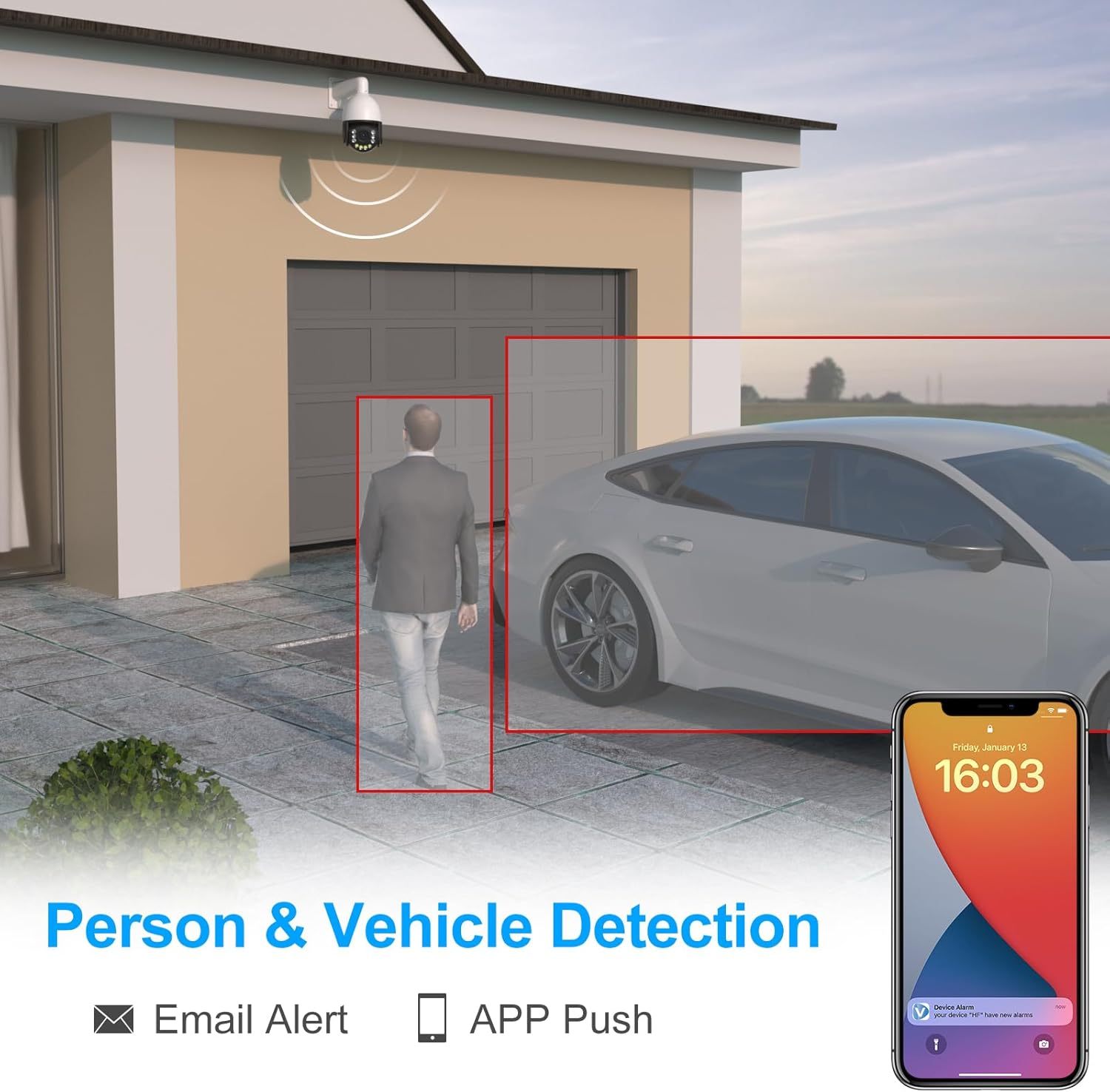 Anpviz 6MP PTZ PoE Camera Outdoor, Pan Tilt 20X Optical Zoom & Human/Vehicle Detection, Dome Security Camera Auto-Tracking Cruise, 2-Way Talk, Smart Color Night Vision, Up to 256GB MicroSD (U Series)