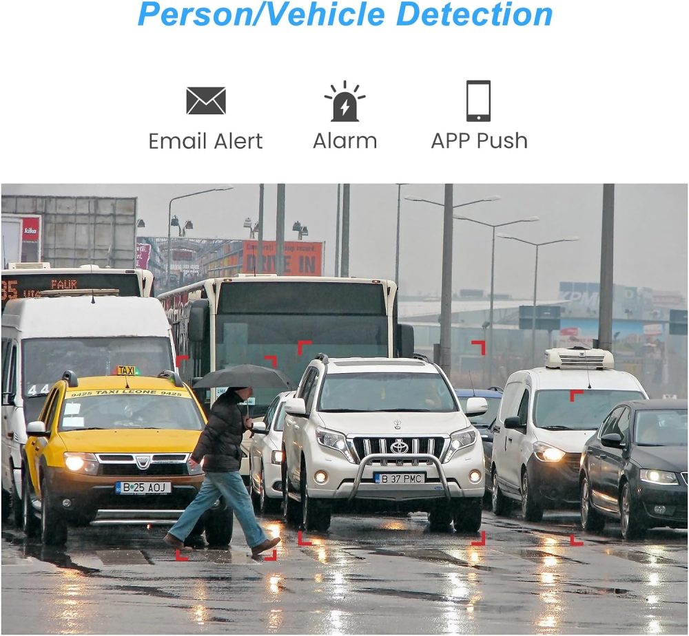 Anpviz 5MP PoE IP Camera with Human & Vehicle Detection, Smart Dual Light Color Night Vision Wired Security Camera Outdoor with Audio, 114° Wide Angle, 120dB WDR, IP67 Waterproof (H Series)