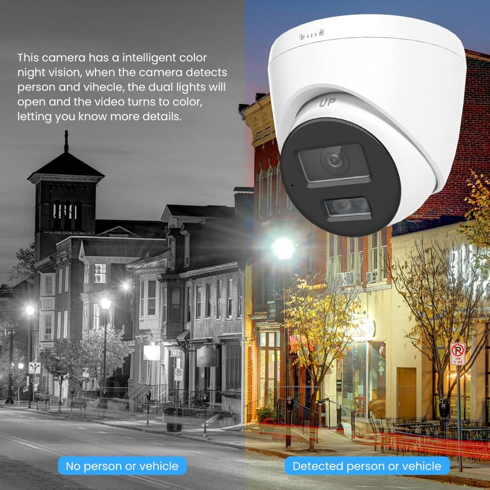 Anpviz 5MP PoE IP Camera with Human & Vehicle Detection, Smart Dual Light Color Night Vision Wired Security Camera Outdoor with Audio, 114° Wide Angle, 120dB WDR, IP67 Waterproof (H Series)
