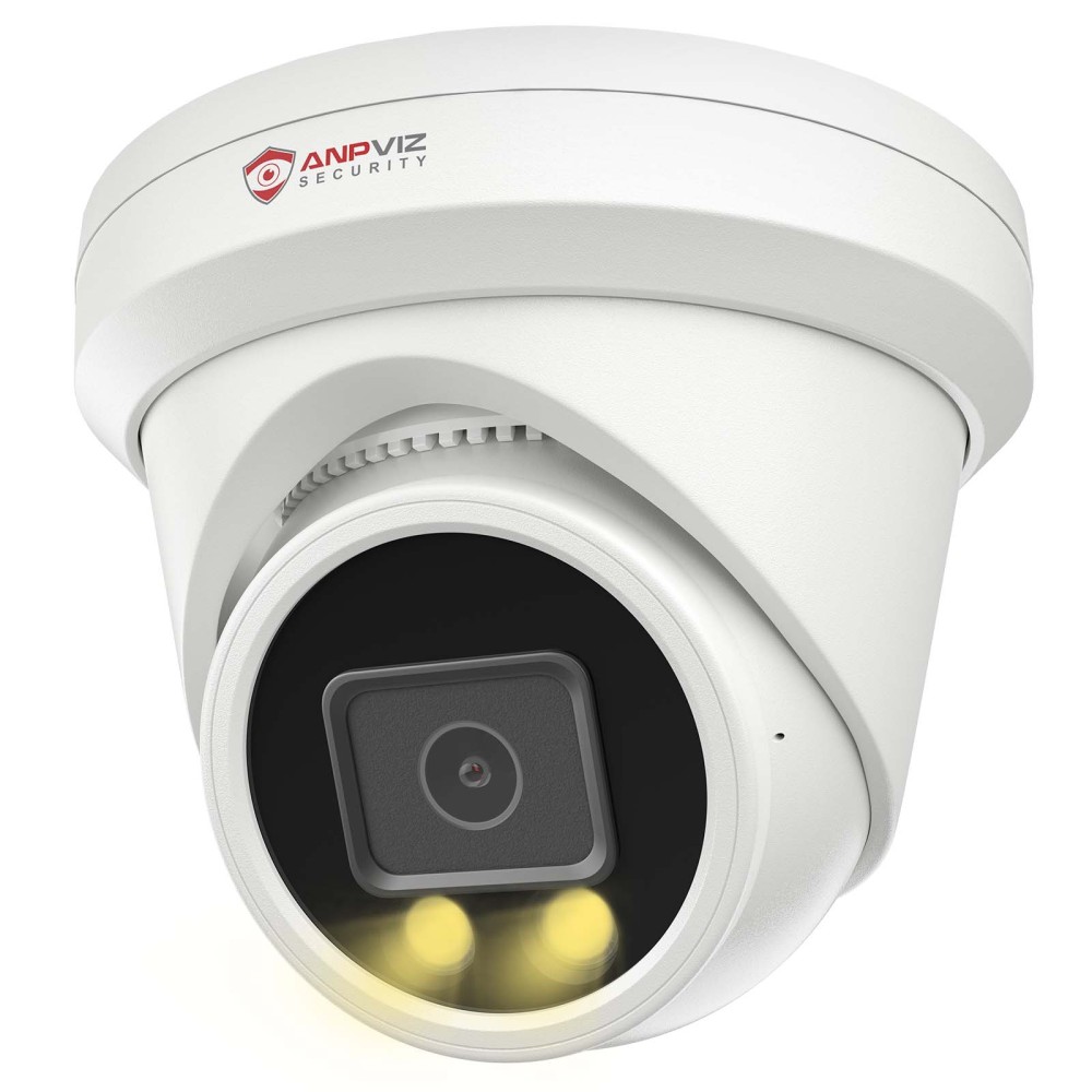 Anpviz 12MP PoE IP Camera Outdoor, 110° Wide Angle Turret Security IP Camera for Home Surveillance, Smart Color Night Vision, Human/Vehicle Detection, Built-in Mic, IP66 Waterproof (U Series)