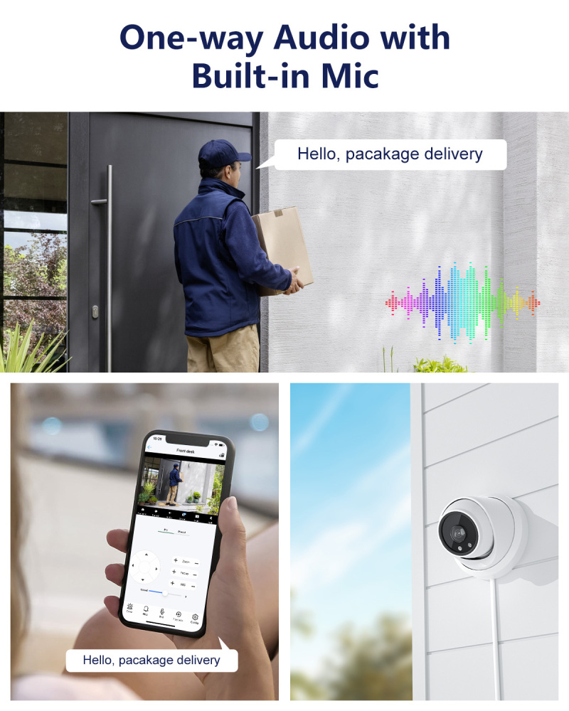 Anpviz 155° Super Wide Angle POE Camera with Mic/Audio, 6MP(3072x2048) POE IP Camera Outdoor, Night Vision 100ft with 2.1mm Lens, IP66 Weatherproof Metal Security Dome Camera