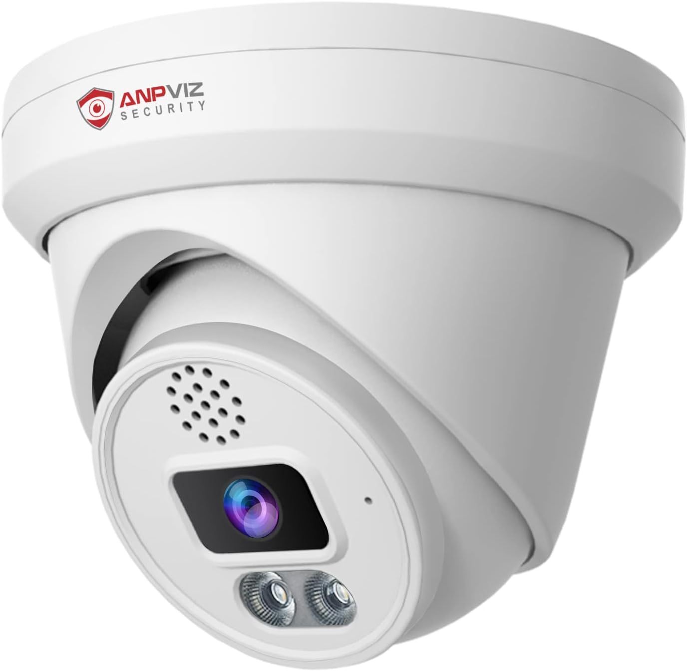 Anpviz 6MP PoE Camera, UltraHD IP Camera with Mic & Speaker, Smart Color Night Vision Security Turret Camera, AI Human & Vehicle Detection Dome Camera with 2.8mm Lens, MicroSD Slot (U Series)