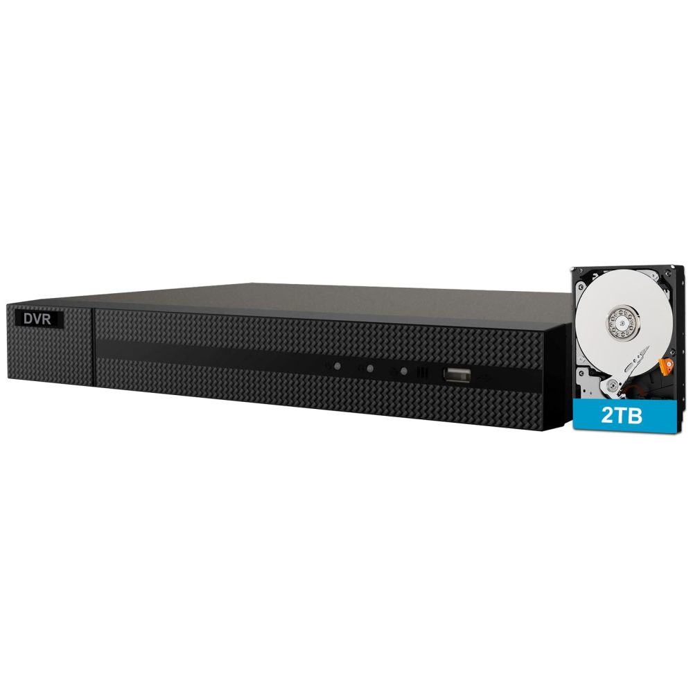 Anpviz H.265+ 6MP Lite CCTV DVR 16 Channel with AI Motion Detection, Hybrid Capability 5-in-1 (Analog/AHD/TVI/CVI/IPC) Surveillance DVR, Supports 16CH Analog and 2CH IP Cameras (with 2TB Hard Drive)