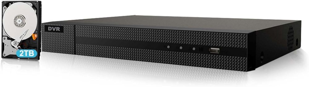 Anpviz H.265+ 3K Lite CCTV DVR 8 Channel with AI Motion Detection, 6MP Hybrid Capability 5-in-1(Analog/AHD/TVI/CVI/IPC) Surveillance DVR, Supports 8CH Analog and 2CH IP Cameras (with 2TB Hard Drive)