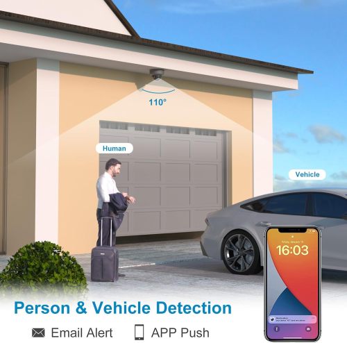 Anpviz 8 Channel 6MP PoE Security Camera System, 4pcs 6MP IK10 Vandalproof Dome IP Cameras, Human Vehicle Detection, 110° Wide Angle, 98ft Night Vision, 4K NVR with 2TB HDD, NDAA Compliant