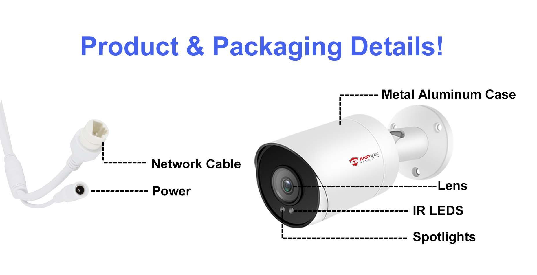 Anpviz 12MP IP Bullet Camera Smart Dual Light AI Motion Detection built in Microphone IR Night Vision IP66 Outdoor Camera