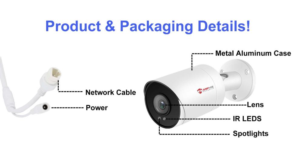 Anpviz 12MP IP Bullet Camera Smart Dual Light AI Motion Detection built in Microphone IR Night Vision IP66 Outdoor Camera