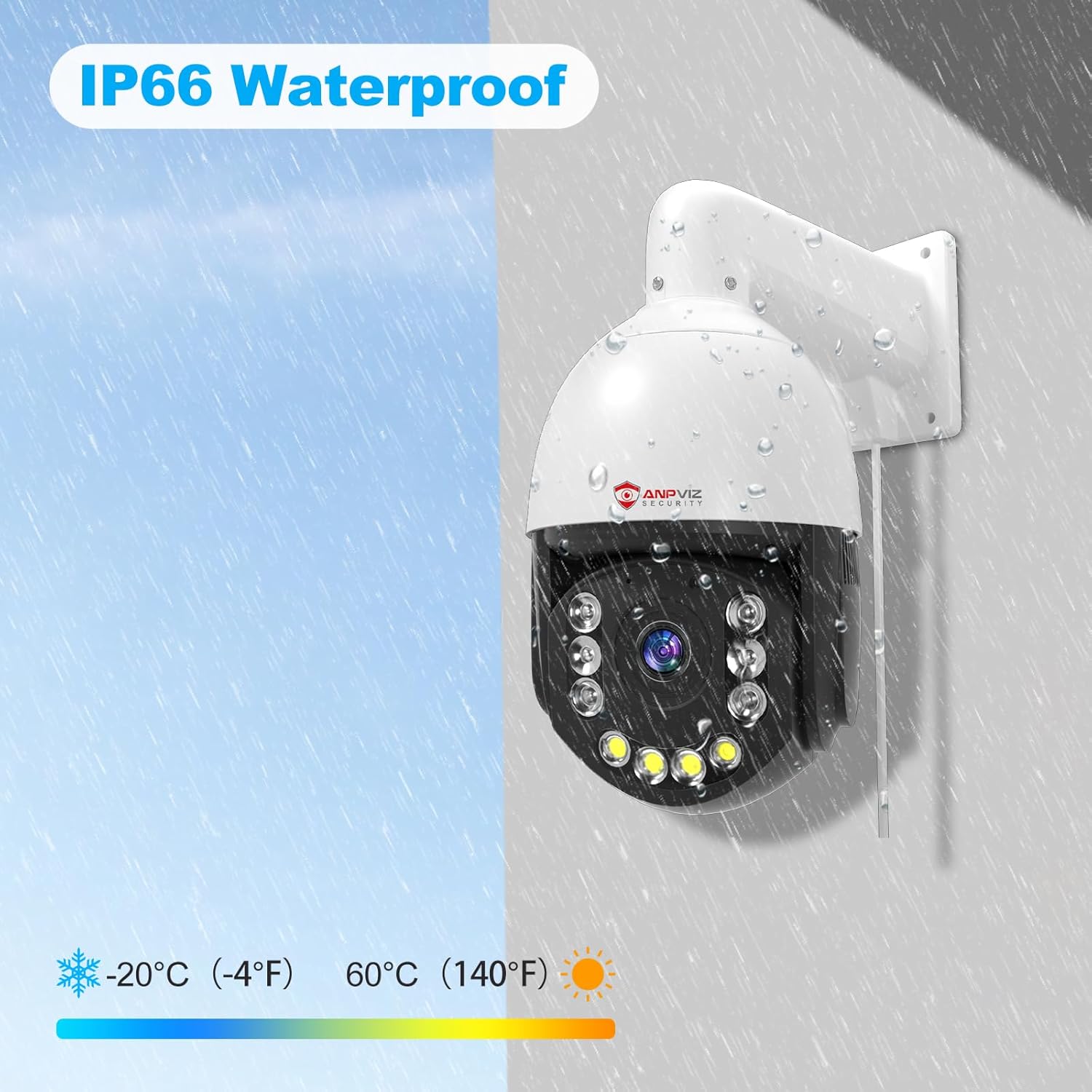 Anpviz 6MP IP Camera - Outdoor PTZ System with 20x Optical Zoom
