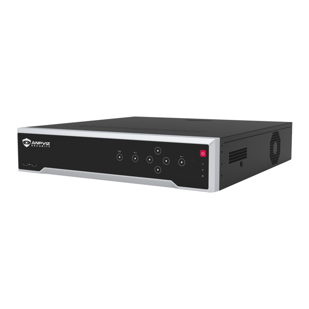 Anpviz 12MP POE NVR 32CH 16POE Port H265+ 4SATA interface Max 64TB capacity AI Motion Detection 4K video output
