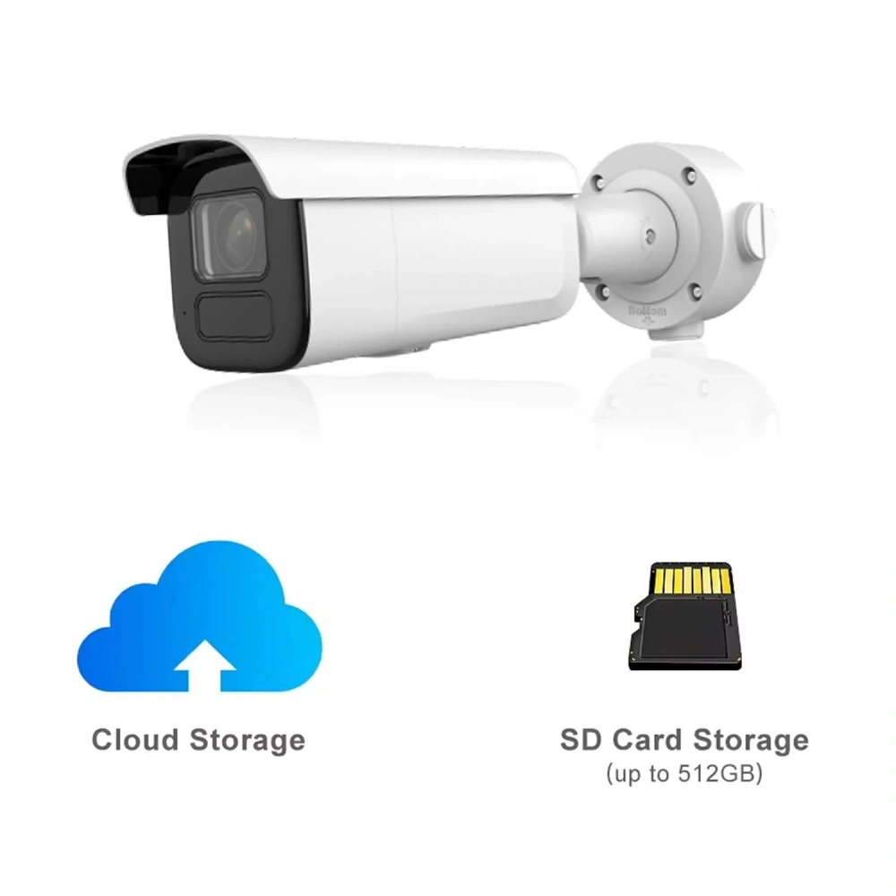 4MP POE IP Camera Outdoor Bullet  Human/Vehicle Detection VCA License Plate LPR IP Cameras Built in mic metal H.265+ 120dB WDR