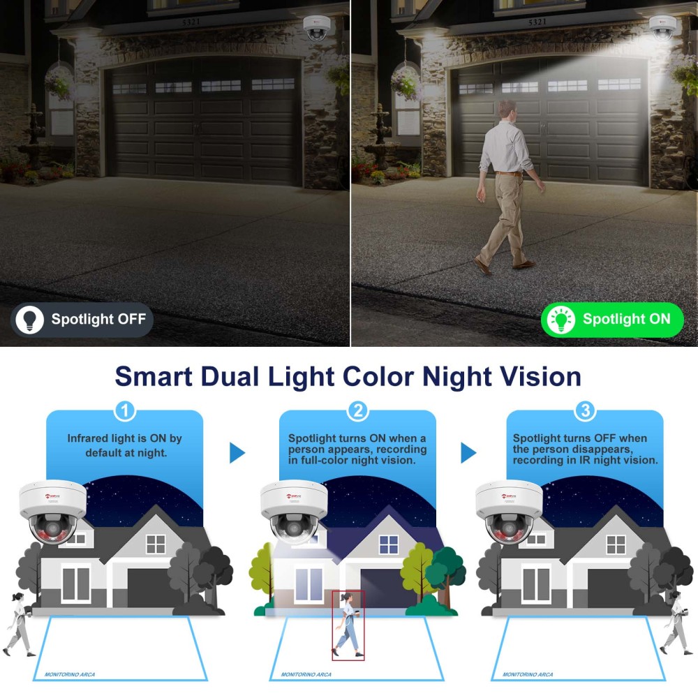 Anpviz UltraHD 4MP PoE Dome Security Camera with Audio,  PoE IP Camera with 100ft Night Vision, Full Color,IP67 Waterproof,NEMA 4X, 2.8mm Lens Wide Angle, IK10 Vandal Proof, Built-in Dual-Array Mic SD Card Slot