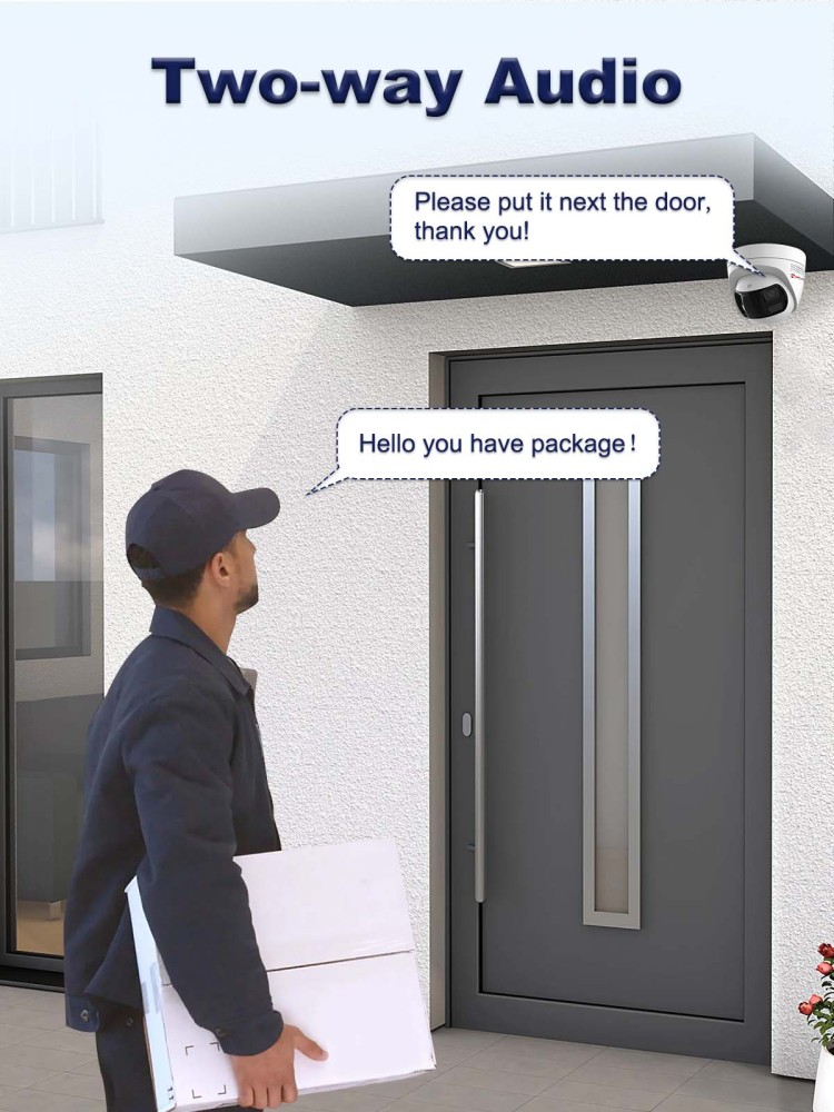 Anpviz 6MP PoE Dual Lens Security Camera Outdoor  Strobe Red & Blue Light and Audio Alarm Panoramic 180° Wide Angle IP Dome Camera with Human/Vehicle Detection, Full Metal Housing, Two Way Talk, Built-in MicroSD Card Slot
