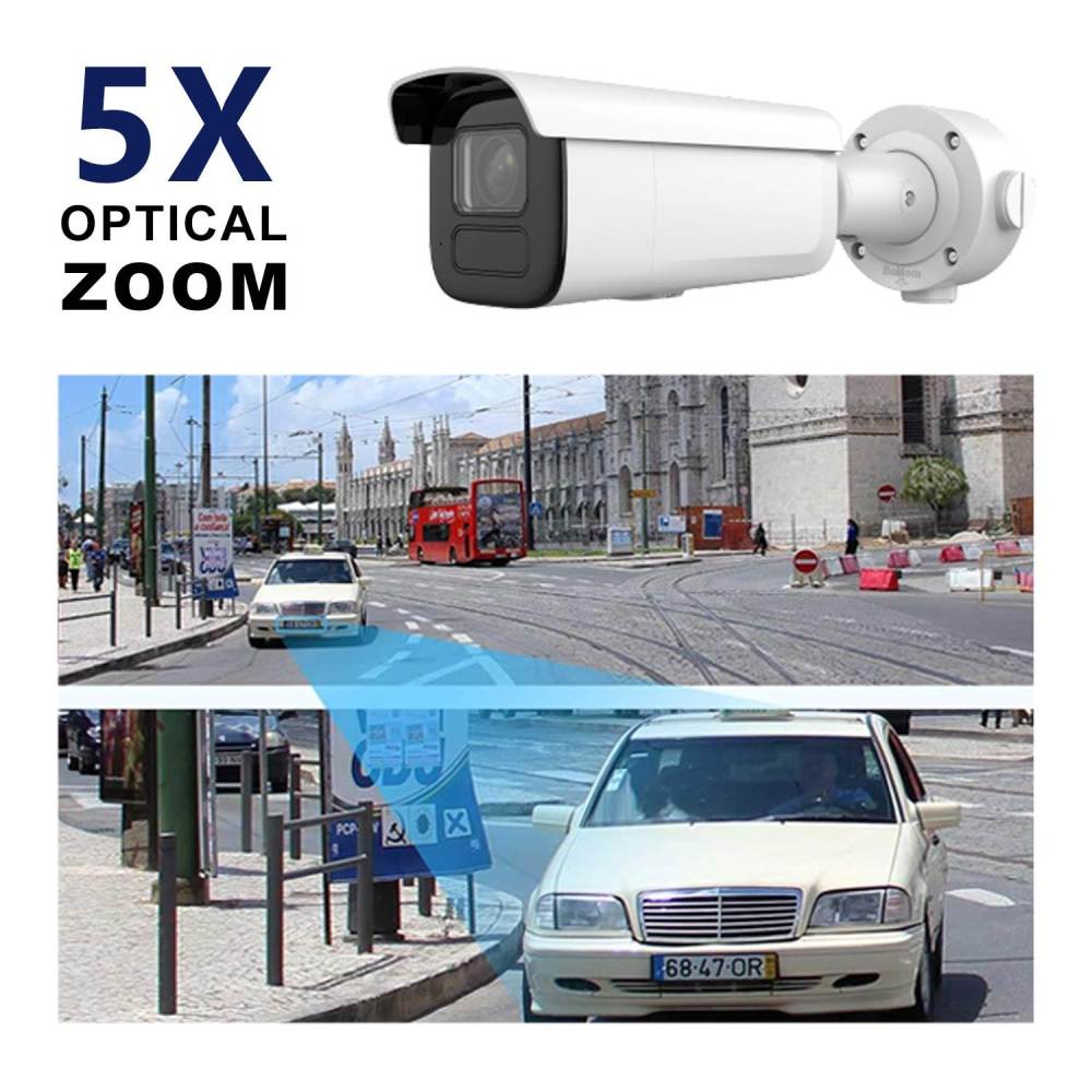 Anpviz 4MP POE IP Camera Outdoor Bullet  Human/Vehicle Detection VCA License Plate LPR IP Cameras Built in mic metal H.265+ 120dB WDR