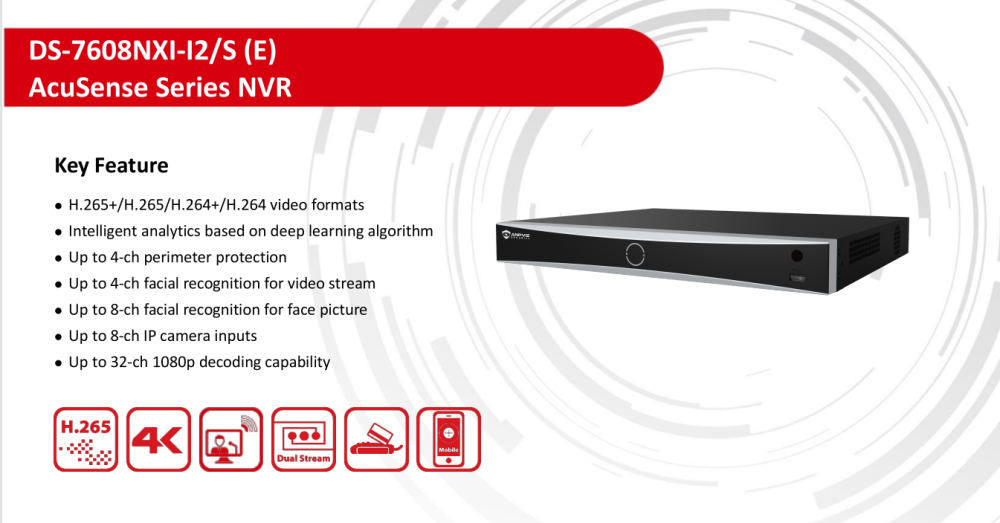 Anpviz 8CH 12MP NVR  2SATA Up to 32TB VCA Facial Recognition Network Video Recorder H.265+