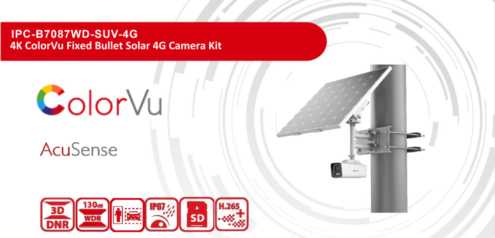 Anpviz 4G 8MP Solar IP Camera 24/7 Full Color eMMC Storage 64GB White Light 100ft Bullet Outdoor IPC Specialty IP67 Micro SD Card 256GB