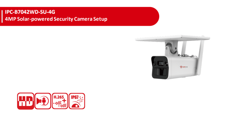 Anpviz 4G Solar Powered IP Camera 4MP Built-in Mic&Speaker 8GB eMMC Storage Input/Output Outdoor Camera Motion Detection 256GB Support IP67