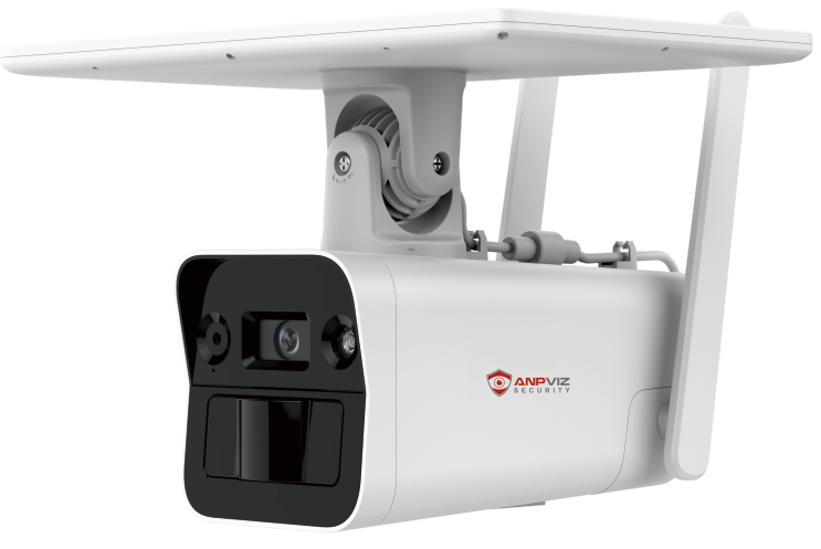 Anpviz 4G Solar Powered IP Camera 4MP Built-in Mic&Speaker 8GB eMMC Storage Input/Output Outdoor Camera Motion Detection 256GB Support IP67