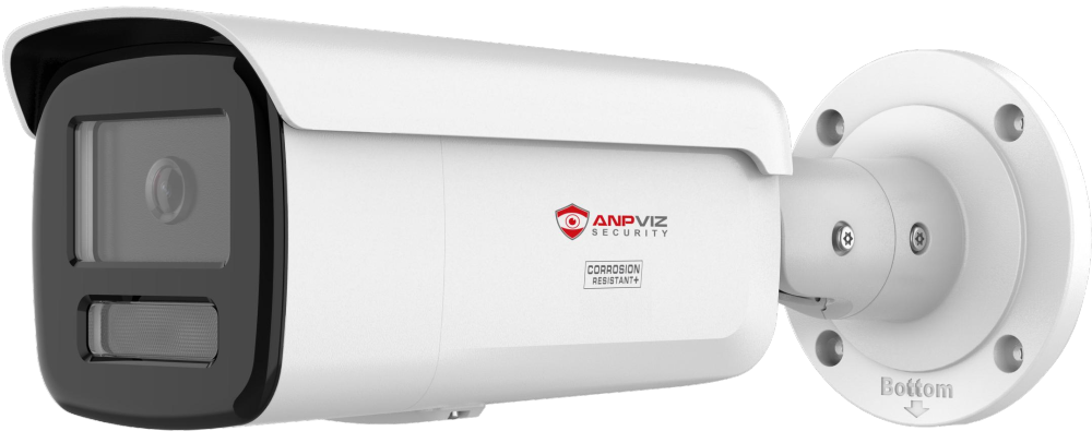 Anpviz 8MP Full Color Dual Array Mic Two Way AI ISP ColorVu IP Camera VCA3.0 IPC Dual Light 4MP NEMA 4X Big Bullet Camera IP67 130db WDR