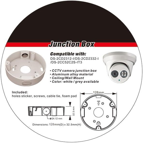 Anpviz Ceiling Mount Junction Box Bracket JB35X, Full Metal Design, Compatible with IPC-D382WS-F/IPC-D351WD-SL/IPC-D361WD-SA/IPC-D381WD-SL/IPC-D3112W-S/IPC-D3763WD-SA/IPC-D3783WD-SA/IPC-D3780WDS-5X/IPC-D3750WDS-5X