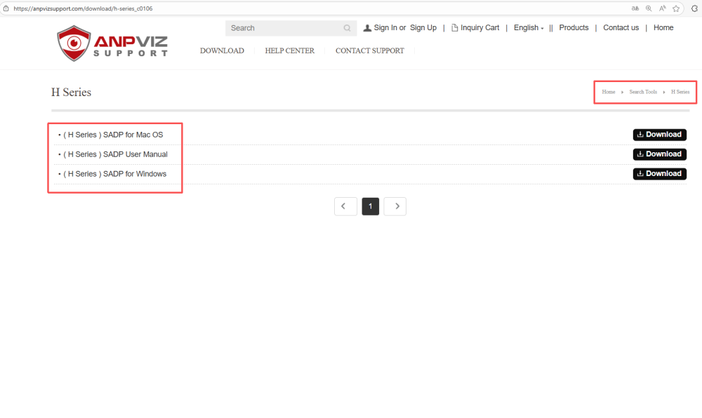 Firmware Search Tool Sadp Download Center Anpvizsupport.com Technical Support Client / CMS Software Player User Manual FAQ Quick Start Guide U Prime H Series U Series