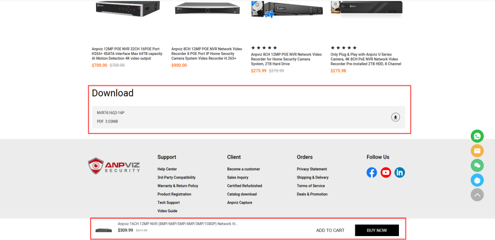 Firmware Search Tool Sadp Download Center Anpvizsupport.com Technical Support Client / CMS Software Player User Manual FAQ Quick Start Guide U Prime H Series U Series