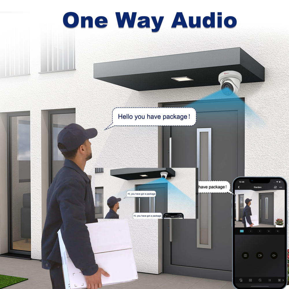 Anpviz 8MP PoE IP Camera, Full Metal Turret Security IP Camera Outdoor Indoor, Smart Dual Light Color Night Vision, AI Human Vehicle Detection, Built-in Mic, 2.8mm Lens, IP66 Waterproof, NDAA