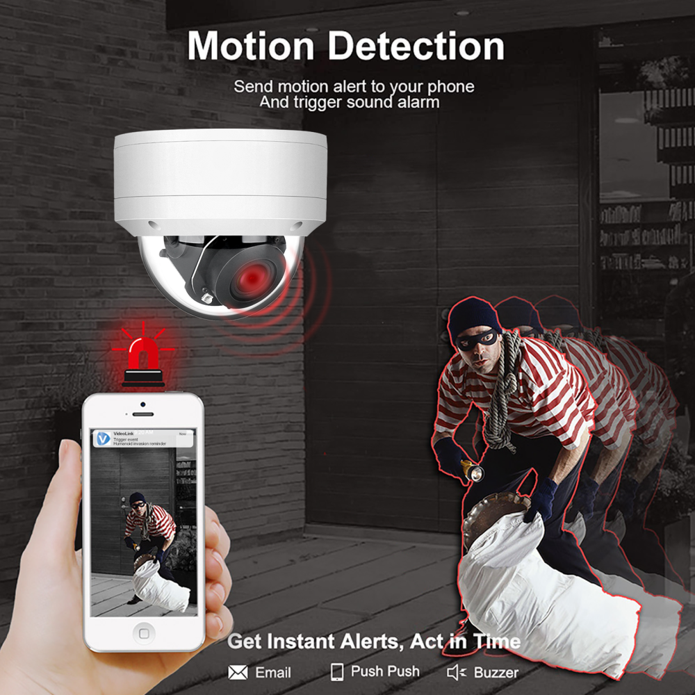 Anpviz 8MP PTZ Camera with 5X Zoom Support Human&Vehicle Detection Mini PTZ POE Camera Outdoor Smart Color Night Vision Built-in Mic IR Light 100ft IR H.265+ IP66 IK10