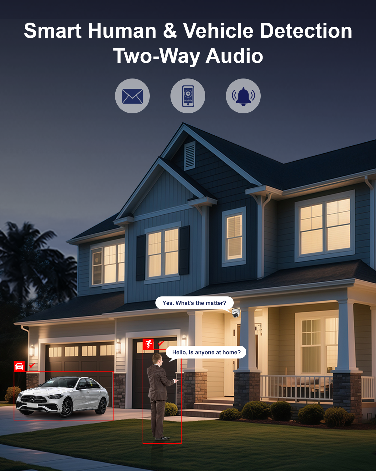 Anpviz 4K 180° Dual-Lens PoE Camera, 8MP IP Surveillance Camera, Panoramic 2-in-1 Stitch Lens, Lightning Protection 4000V, Smart Dual Light Color Night Vision, Human/Vehicle Detection, Two Way Audio, 512GB SD Slot, IP66, NDAA