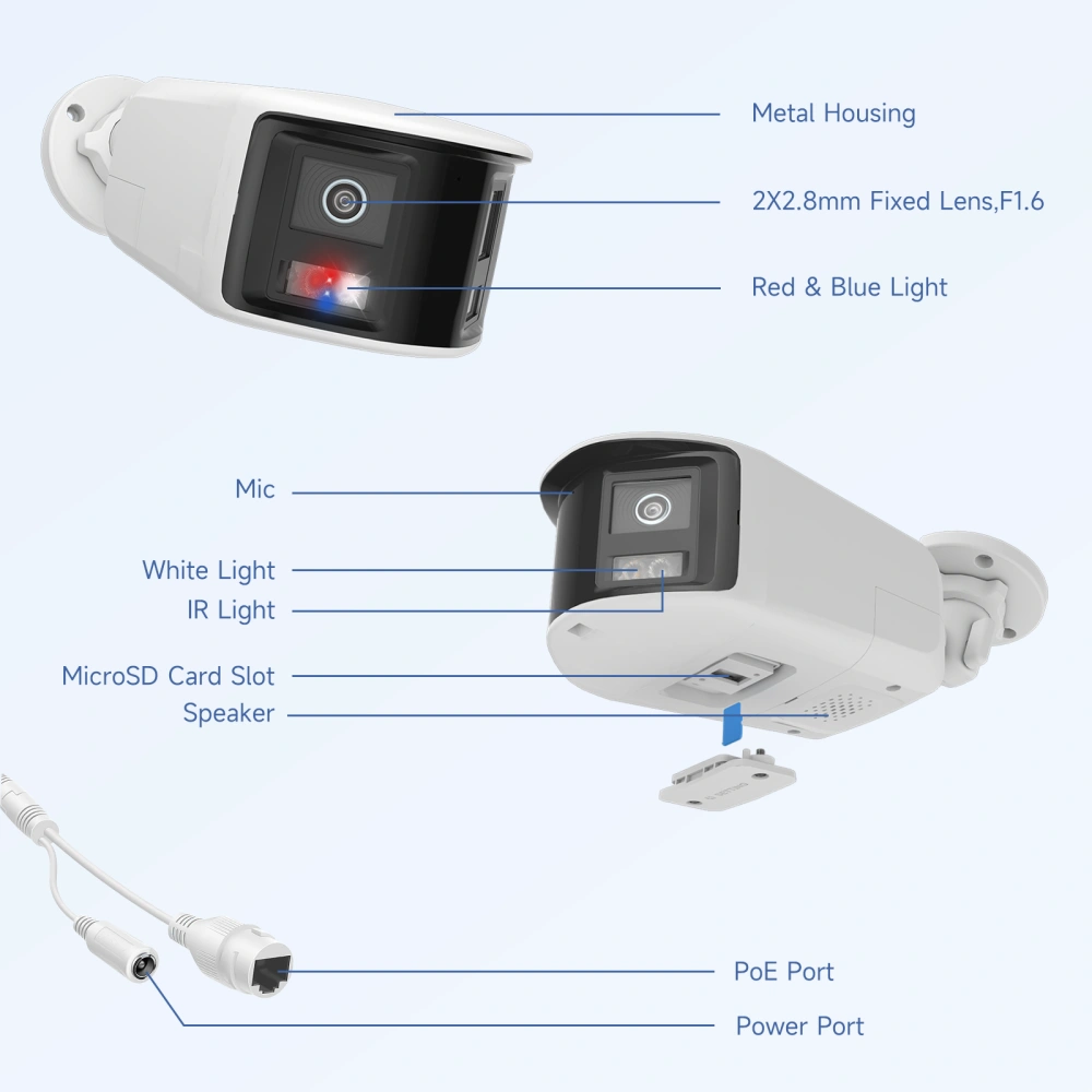 Anpviz 6MP Active Deterrence Outdoor Security Camera | Dual Lens