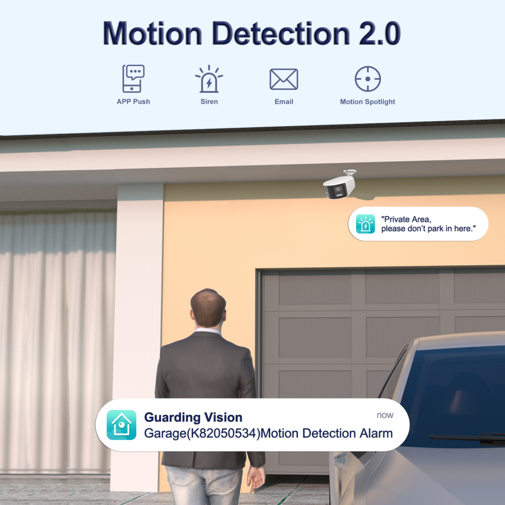 Anpviz 6/8MP Dual Lens 180° Panoramic IP Camera Red&Blue Light Audio Alarm Built-in Mic&Speaker Bullet IPC Outdoor Motion Detection H.265+
