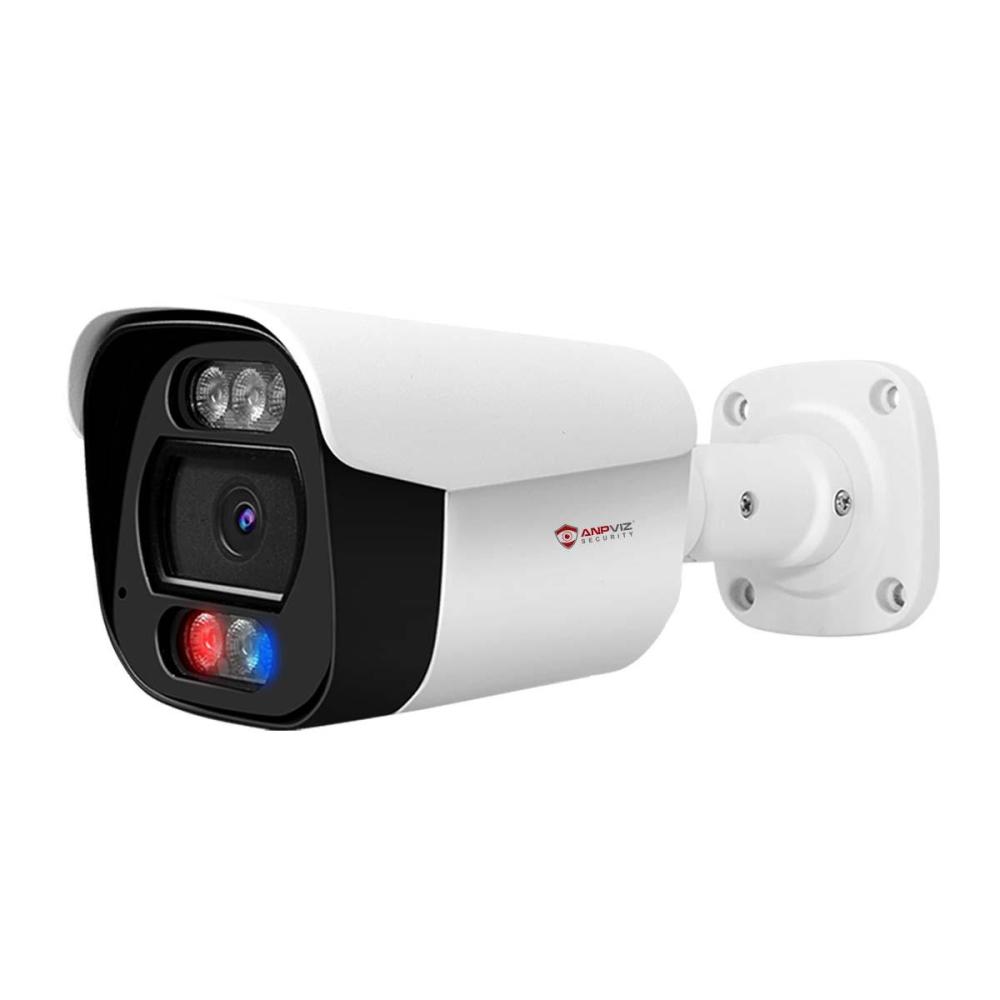 Anpviz 8MP IP Camera Security Bullet POE  Camera Smart Red and Blue Light Sound Alarm Human/Vehicle Detection WDR H.265+