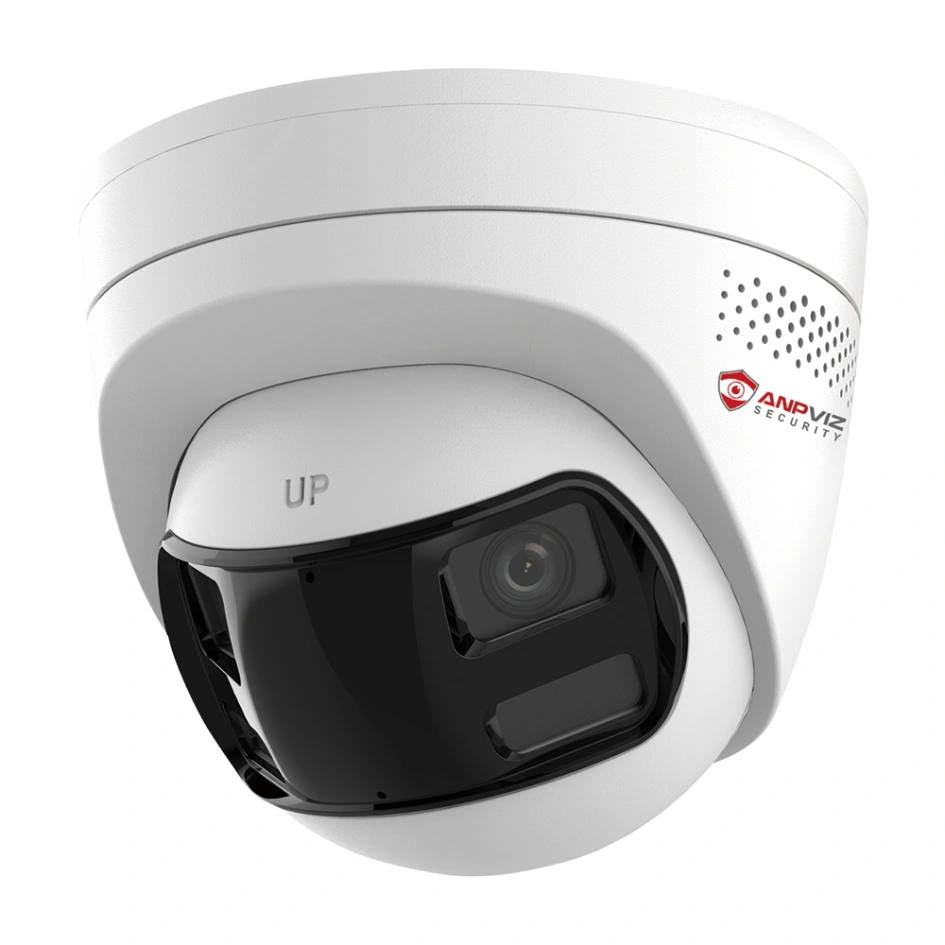 Anpviz 8MP PoE Dual Lens Security Camera Outdoor Strobe Red & Blue